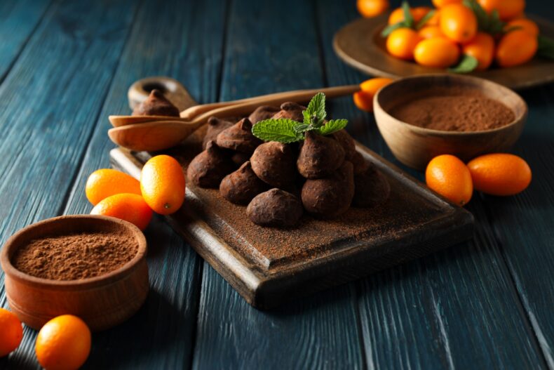 Kumquats en chocolate